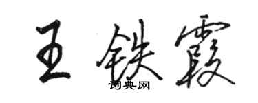 駱恆光王鐵霞行書個性簽名怎么寫