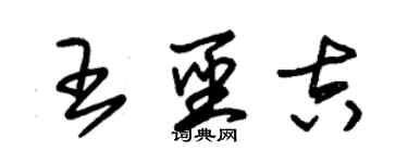 朱錫榮王聖吉草書個性簽名怎么寫