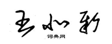 朱錫榮王北新草書個性簽名怎么寫