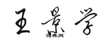 駱恆光王景學行書個性簽名怎么寫