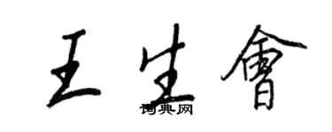 王正良王生會行書個性簽名怎么寫