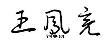 曾慶福王鳳亮草書個性簽名怎么寫
