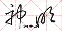 駱恆光神明草書怎么寫