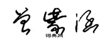 朱錫榮曾紫涵草書個性簽名怎么寫