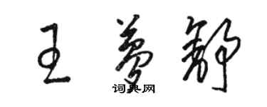 駱恆光王夢舒草書個性簽名怎么寫