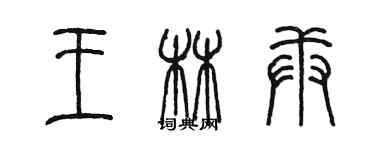 陳墨王林庚篆書個性簽名怎么寫