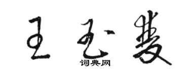 駱恆光王玉雙草書個性簽名怎么寫