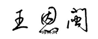 梁錦英王恩閩草書個性簽名怎么寫