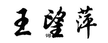 胡問遂王望萍行書個性簽名怎么寫