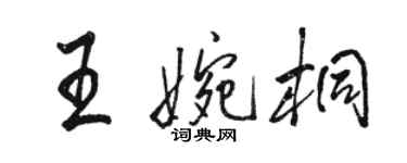 駱恆光王婉桐行書個性簽名怎么寫
