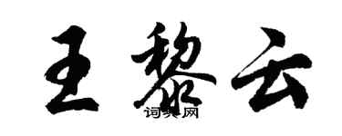 胡問遂王黎雲行書個性簽名怎么寫