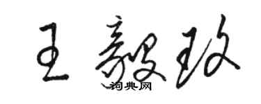 駱恆光王毅玫草書個性簽名怎么寫