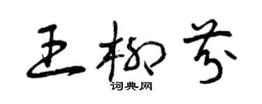 曾慶福王柳芬草書個性簽名怎么寫