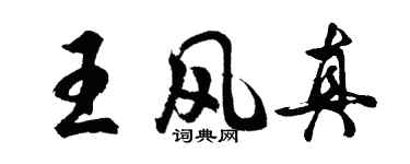 胡問遂王風真行書個性簽名怎么寫