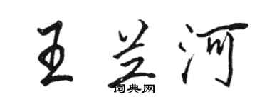 駱恆光王蘭河行書個性簽名怎么寫