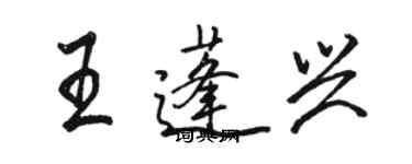 駱恆光王蓬興行書個性簽名怎么寫