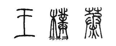 陳墨王璞蒸篆書個性簽名怎么寫