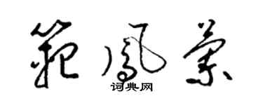 梁錦英范鳳蘭草書個性簽名怎么寫