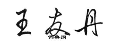 駱恆光王友丹行書個性簽名怎么寫