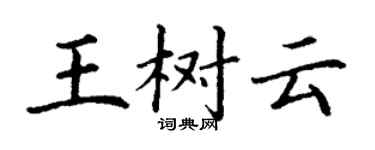 丁謙王樹雲楷書個性簽名怎么寫