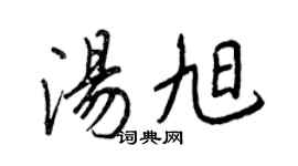 王正良湯旭行書個性簽名怎么寫