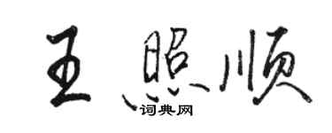 駱恆光王照順行書個性簽名怎么寫