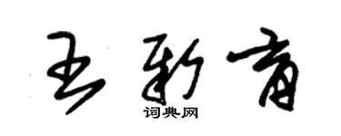 朱錫榮王新育草書個性簽名怎么寫