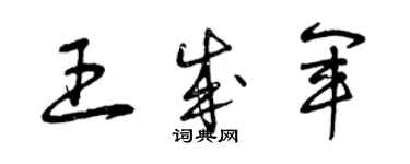 曾慶福王成軍草書個性簽名怎么寫