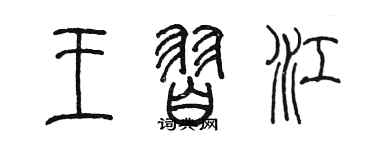 陳墨王習江篆書個性簽名怎么寫