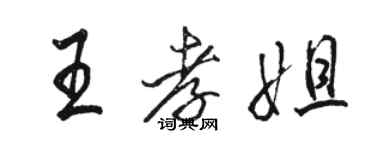 駱恆光王孝姐行書個性簽名怎么寫