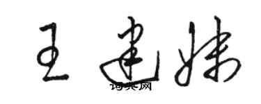 駱恆光王建妹草書個性簽名怎么寫