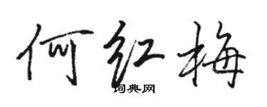 駱恆光何紅梅行書個性簽名怎么寫