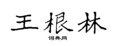 袁強王根林楷書個性簽名怎么寫