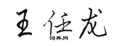駱恆光王任龍行書個性簽名怎么寫