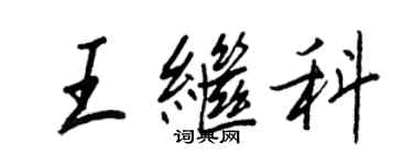 王正良王繼科行書個性簽名怎么寫