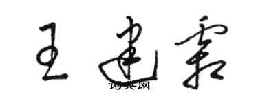 駱恆光王建霜草書個性簽名怎么寫