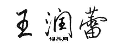 駱恆光王潤蕾行書個性簽名怎么寫