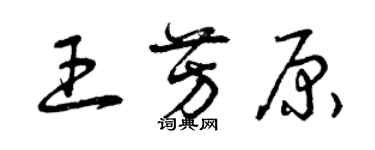 曾慶福王芳原草書個性簽名怎么寫