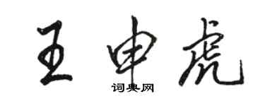 駱恆光王申虎行書個性簽名怎么寫