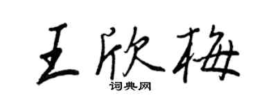 王正良王欣梅行書個性簽名怎么寫