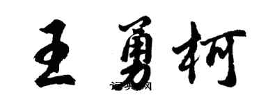 胡問遂王勇柯行書個性簽名怎么寫