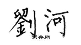 何伯昌劉河楷書個性簽名怎么寫