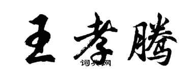 胡問遂王孝騰行書個性簽名怎么寫