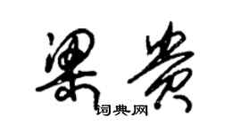 朱錫榮梁貴草書個性簽名怎么寫