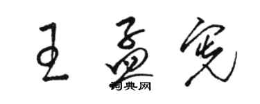 駱恆光王孟憲草書個性簽名怎么寫