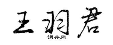 曾慶福王羽君行書個性簽名怎么寫