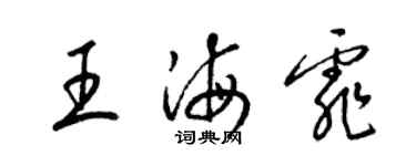 梁錦英王海霏草書個性簽名怎么寫