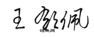 駱恆光王郁佩草書個性簽名怎么寫