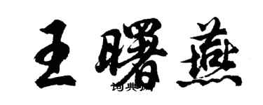 胡問遂王曙燕行書個性簽名怎么寫