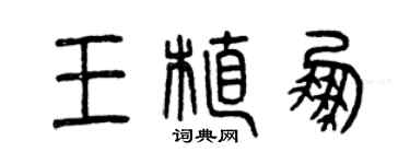 曾慶福王植鵬篆書個性簽名怎么寫